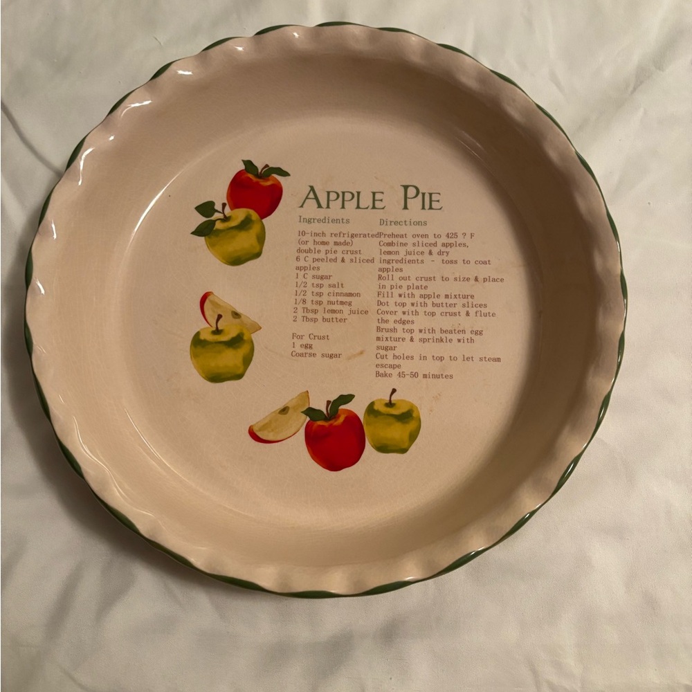 Apple Pie Ceramic Pie Dish